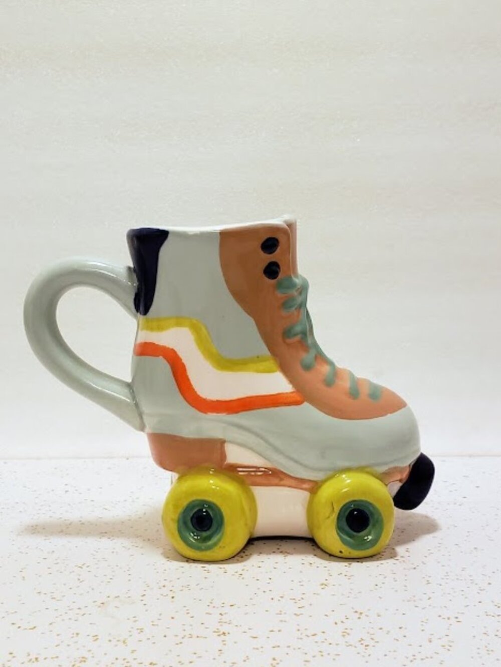 Target Room Essentials Figural Roller Skate Ceramic Mug Retro Pastel 18oz